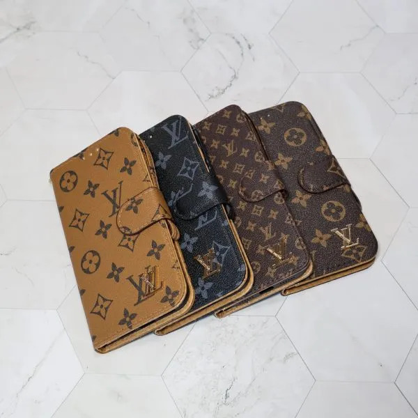 LV Leather Wallet iPhone Case