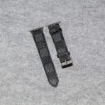 LV Apple Watch Bands Leather- Black Checkerd