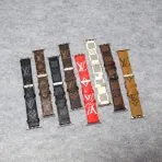 LV Apple Watch Bands Leather