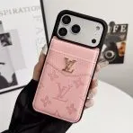 Card Holder Louis V iPhone Case-Pink Monogram