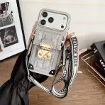 Fashion Dior Crossbody Phone Case-Grey