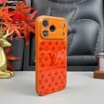 Gloss Monogram LV iPhone Case-Orange Small Monogram