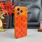Gloss Monogram LV iPhone Case-Orange Monogram