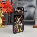 Gloss Monogram LV iPhone Case-Black