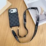 LV Classic Monogram iPhone Case- Black Checkered