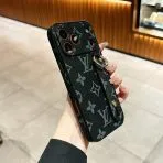 LV Hand Strap Back Cover Case-Black
