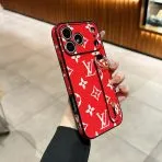 LV Hand Strap Back Cover Case-Red