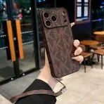 MK iPhone Case Hand Strap-Brown