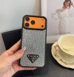 Rhinestone Prada Phone Case iPhone-Silver