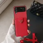 Crossbody Wallet Case Prada Z Flip-RED