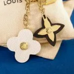 Flowers Ornament LV Keychain
