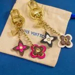 Flowers Ornament LV Keychain
