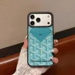 Goyard Magnet Card Holder iPhone -Aqua