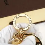 Golden Monogram Ornament LV Keychain