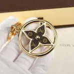Golden Monogram Ornament LV Keychain