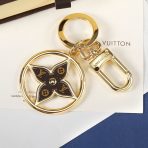 Golden Monogram Ornament LV Keychain