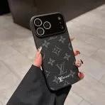 LV Lens Protection iPhone Case—Black Monogram Black
