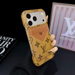 LV MagSafe Magnet Card Holder Phone Case-Pale Monogram