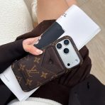 LV MagSafe Magnet Card Holder Phone Case-Brown Monogram