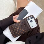 LV MagSafe Magnet Card Holder Phone Case-Brown Small Monogram