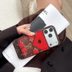 LV MagSafe Magnet Card Holder Phone Case-Cherry