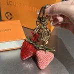 Strawberry LV Keychain Bag Charm