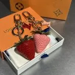 Strawberry LV Keychain Bag Charm