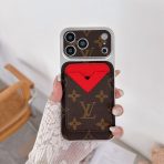 Magnet Card Holder LV Phone Case -Red