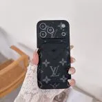 Magnet Card Holder LV Phone Case-Black Monogram