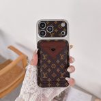 Magnet Card Holder LV Phone Case-Briown Small Monogram