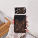 Magnet Card Holder LV Phone Case-Black