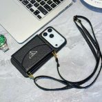 Prada Crossbody Wallet Phone Case iPhone_BLACK