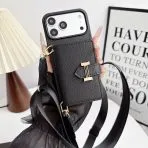 Crossbody Hermes Phone Case-Black