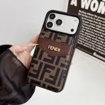 Fendi Cardholder Phone Case-BROWN