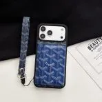 Goyard Card Holder Phone Case-Blue