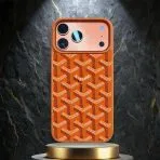 Goyard MagSafe iPhone Case-Orange