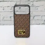 Michael Kors Leather Phone Case-Brown