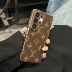 Samsung Galaxy Phone Case Designer-Brown Monogram