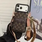 Crossbody LV-Style iPhone Case-BROWN SMALL MONOGRAM