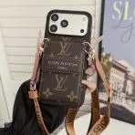 Crossbody LV-Style iPhone Case-BROWN MONOGRAM