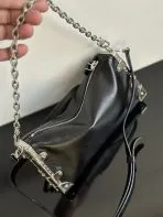 Slim Black Trunk Handbag