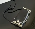 Slim Black Trunk Handbag
