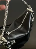 Slim Black Trunk Handbag
