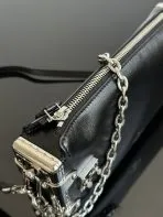 Slim Black Trunk Handbag