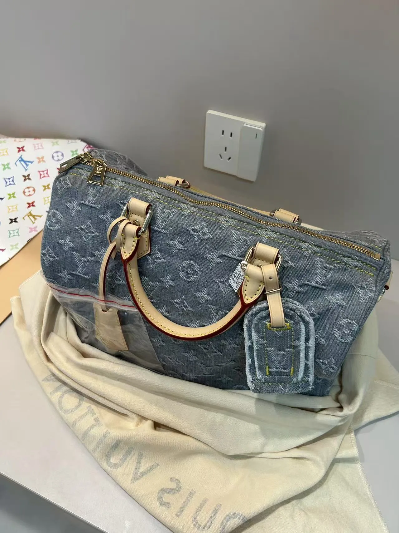 Speedy 30 Grey Denim Bag Speedy 30 Grey Denim Bag