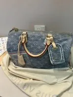 Speedy 30 Grey Denim Bag