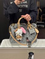 Speedy 30 Grey Denim Bag
