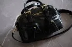 Black Calfskin Leather CD Bag