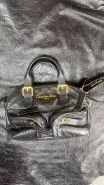 Black Calfskin Leather CD Bag