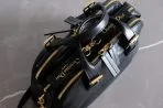 Black Calfskin Leather CD Bag